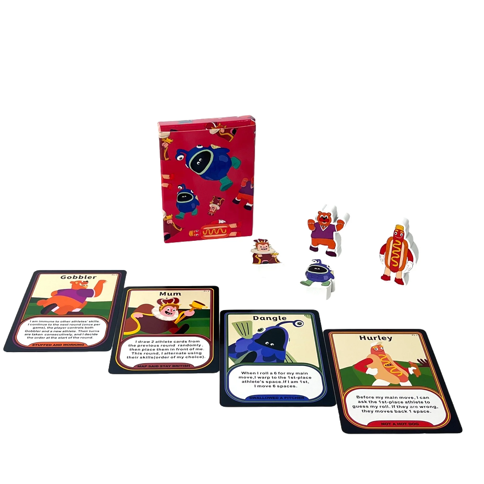 DIY Expansion for Magical Athlete Board Game – Hot Streaker Set: 4 Wood Pieces & 4 Cards – Needs Base Game thumbnail 6