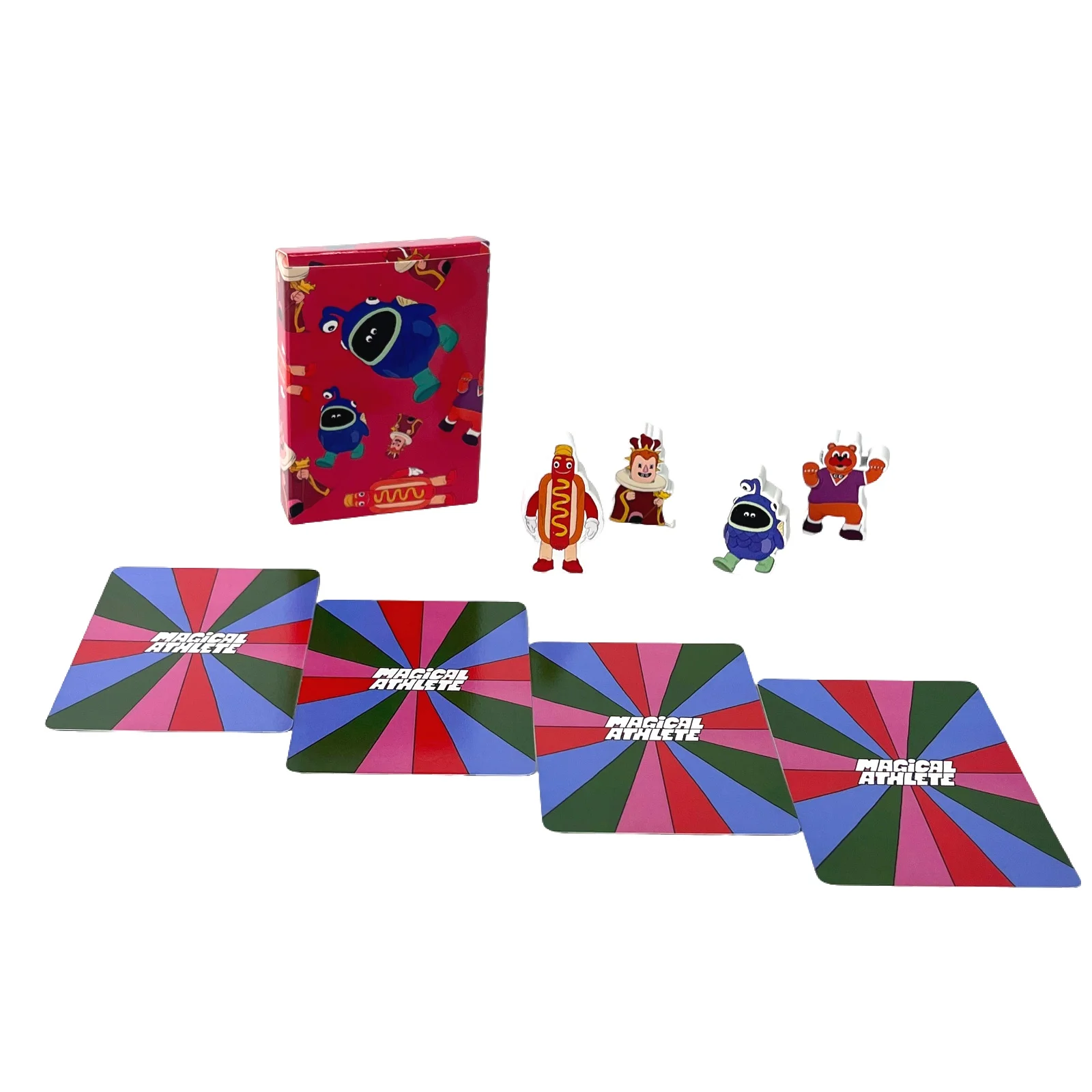 DIY Expansion for Magical Athlete Board Game – Hot Streaker Set: 4 Wood Pieces & 4 Cards – Needs Base Game thumbnail 3