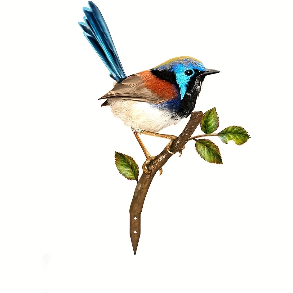 Metal Branch Bird Fence Garden Decoration Insert thumbnail 4