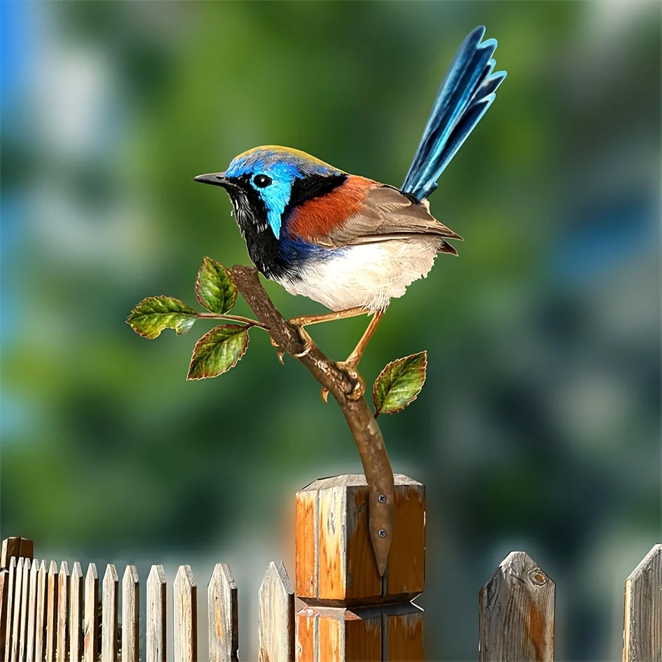 Metal Branch Bird Fence Garden Decoration Insert thumbnail 5
