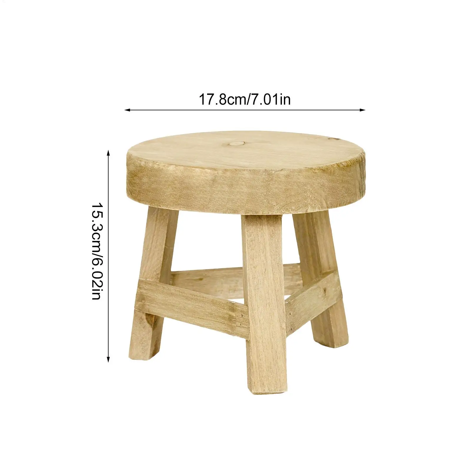 Plant Stool Wooden Small Round Riser Indoor Plant Stool Planter Stands for Outdoor Garden Backyard Farmhouse Balcony Table Home thumbnail 5