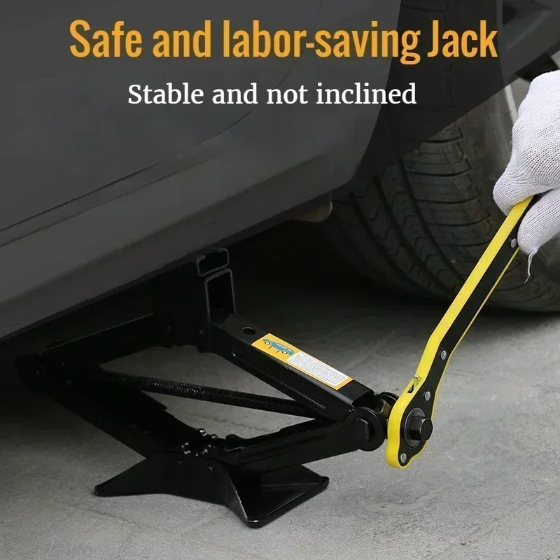 Manual Car Jack Foldable Lift Jack with Labor-saving Ratchet Wrench Auto Repair Lifting Tool for Car Tire Change Amagi thumbnail 3