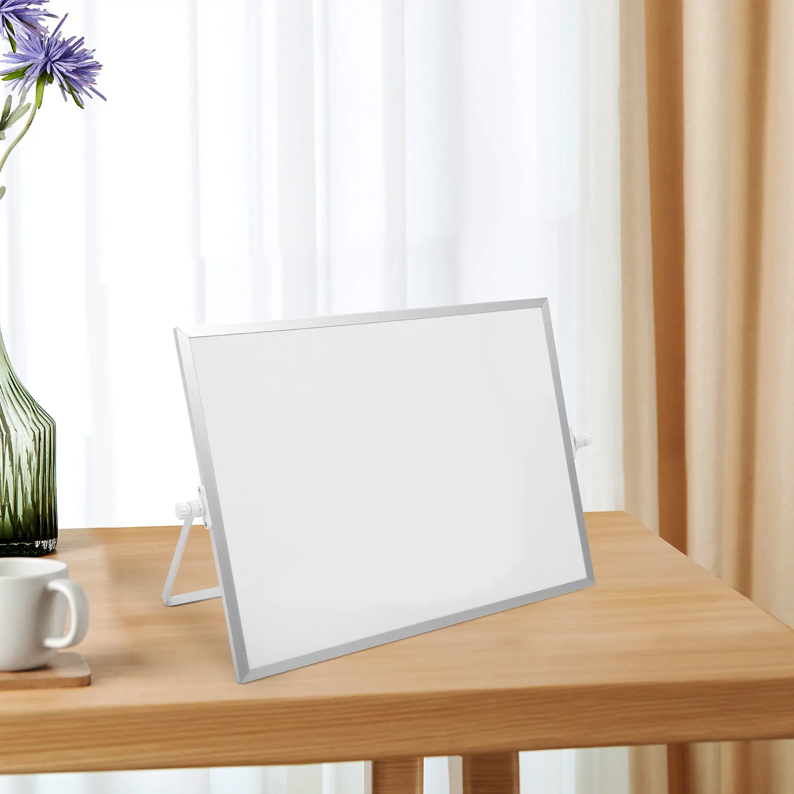Magnetic Notice Whiteboard Aluminum Alloy Frame Office Desk Writing Board Erasable Dry Erase Board Multi-Use for Home School