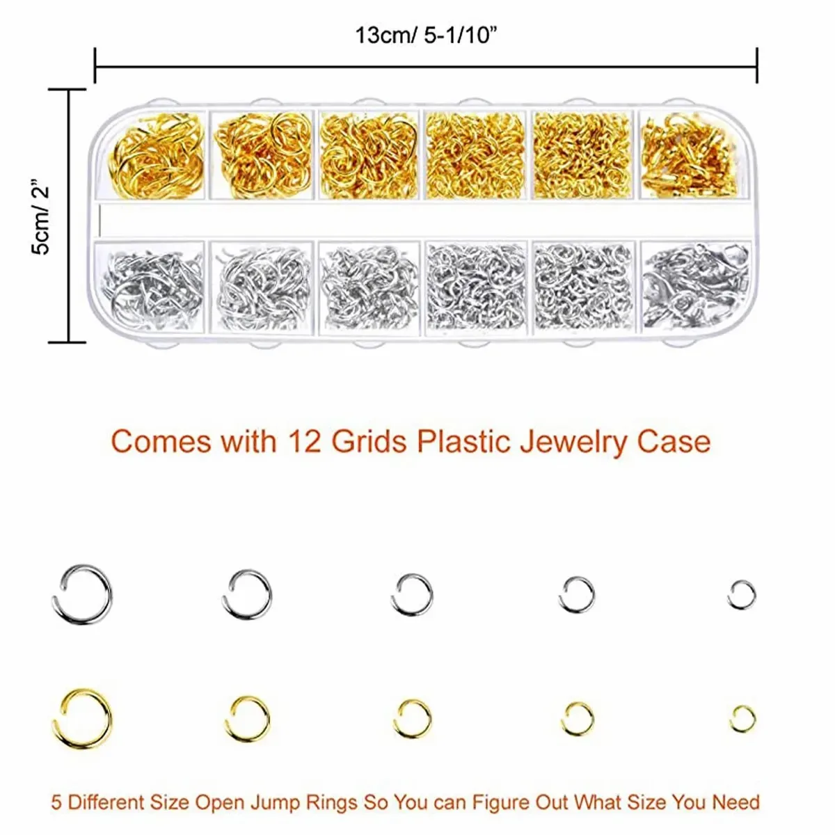 1Box Jewelry Findings Kits Open Jump Rings Lobster Clasps Hooks Pliers Tweezers for DIY Bracelet Necklace Jewelry Making thumbnail 6