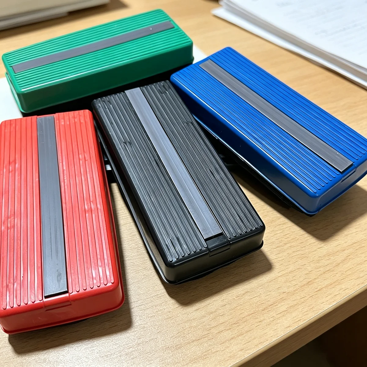 Magnetic Whiteboard Eraser, Dry Erase Board Cleaner for Classroom, Office & Home (Red/Black/Green, Washable) thumbnail 5
