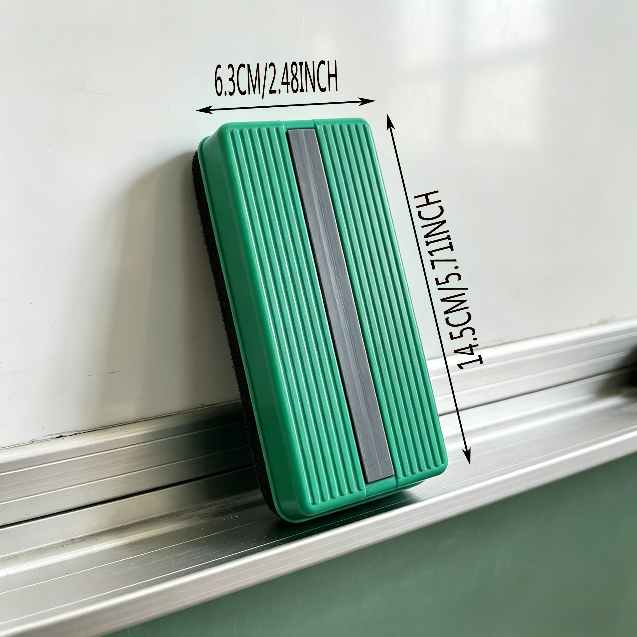 Magnetic Whiteboard Eraser, Dry Erase Board Cleaner for Classroom, Office & Home (Red/Black/Green, Washable) thumbnail 2