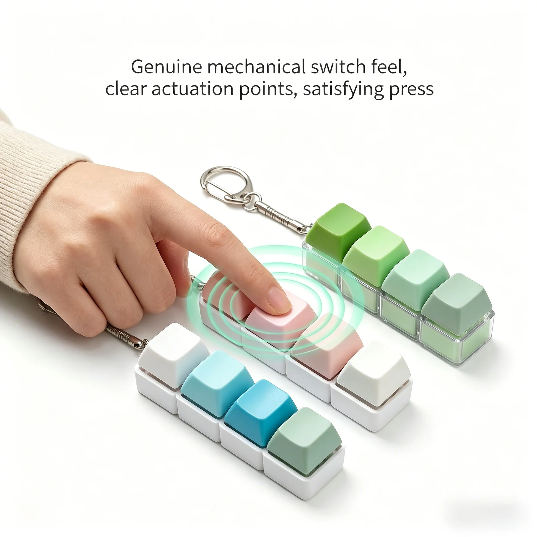 Decompression 4 Keyboard Key Toy For Adults Antistress Toys Boys Girls Anti Stress Finger Keyboard Games Keychain ﻿Gift ﻿ thumbnail 4