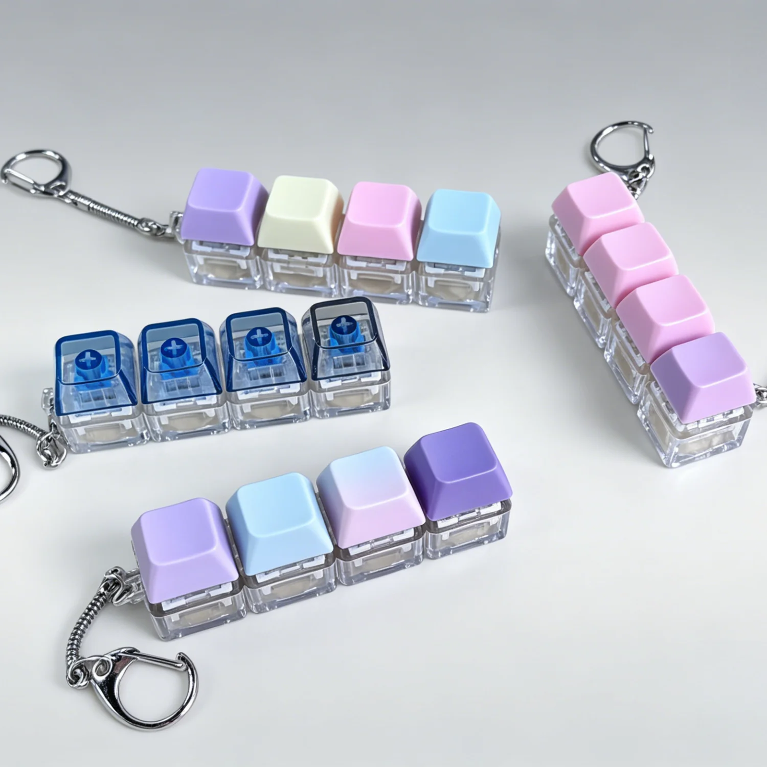 Decompression 4 Keyboard Key Toy For Adults Antistress Toys Boys Girls Anti Stress Finger Keyboard Games Keychain ﻿Gift ﻿ thumbnail 2