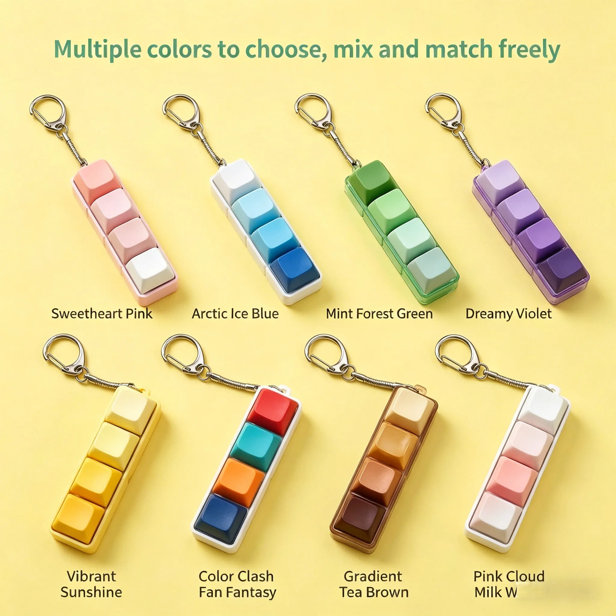 Decompression 4 Keyboard Key Toy For Adults Antistress Toys Boys Girls Anti Stress Finger Keyboard Games Keychain ﻿Gift ﻿ thumbnail 6