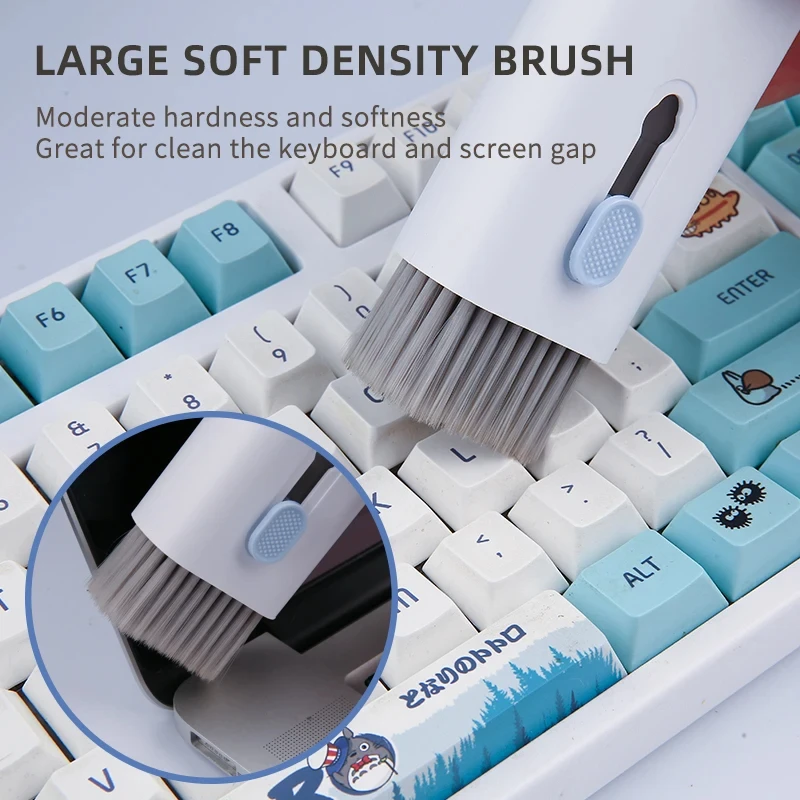 7-in-1 Computer Keyboard Cleaner Brush Kit Earphone Cleaning Pen For Headset Keyboard Cleaning Tools Cleaner Keycap Puller Kit thumbnail 3