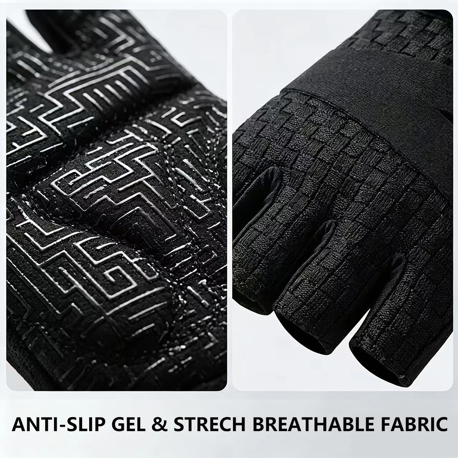 MOREOK Weight Lifting Gloves Breathable Anti-slip Strength Training Exercise Workout Fitness Gym Gloves for Pull-ups thumbnail 2