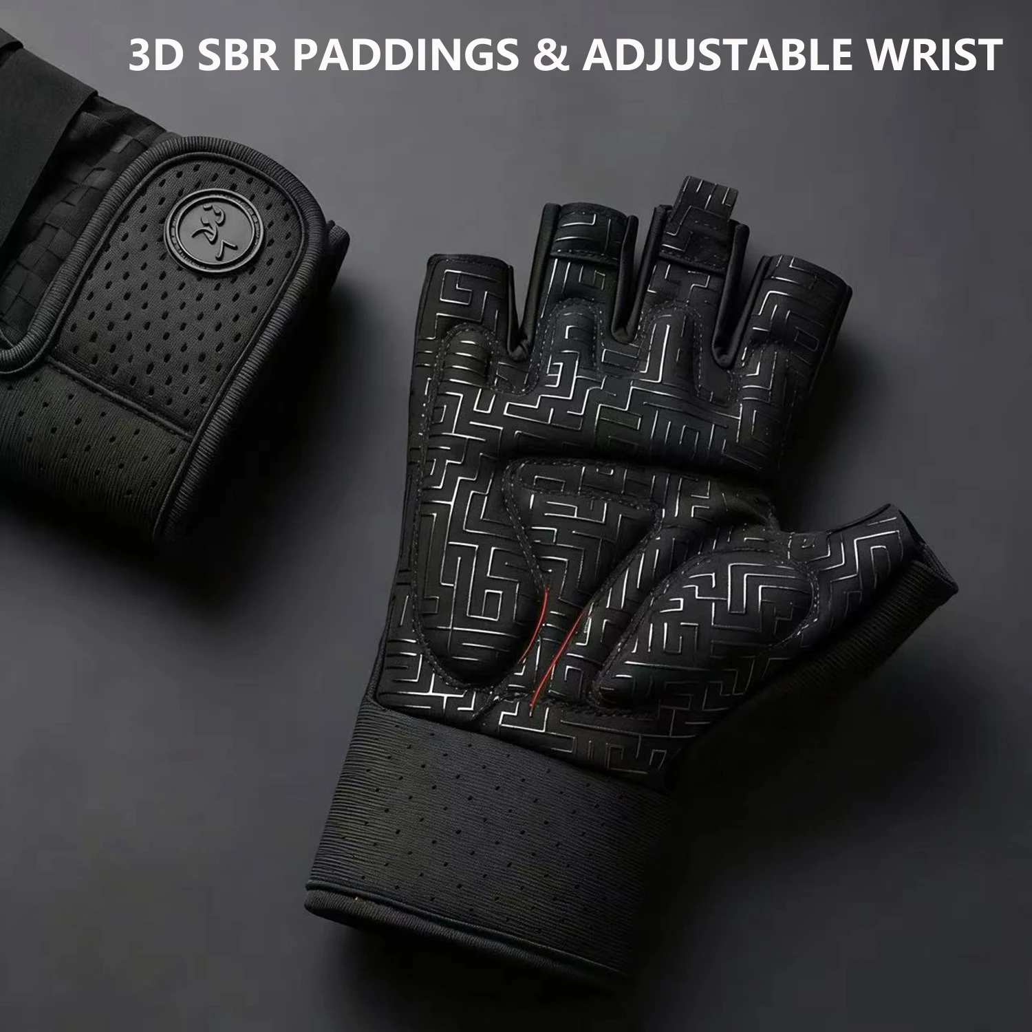 MOREOK Weight Lifting Gloves Breathable Anti-slip Strength Training Exercise Workout Fitness Gym Gloves for Pull-ups thumbnail 4