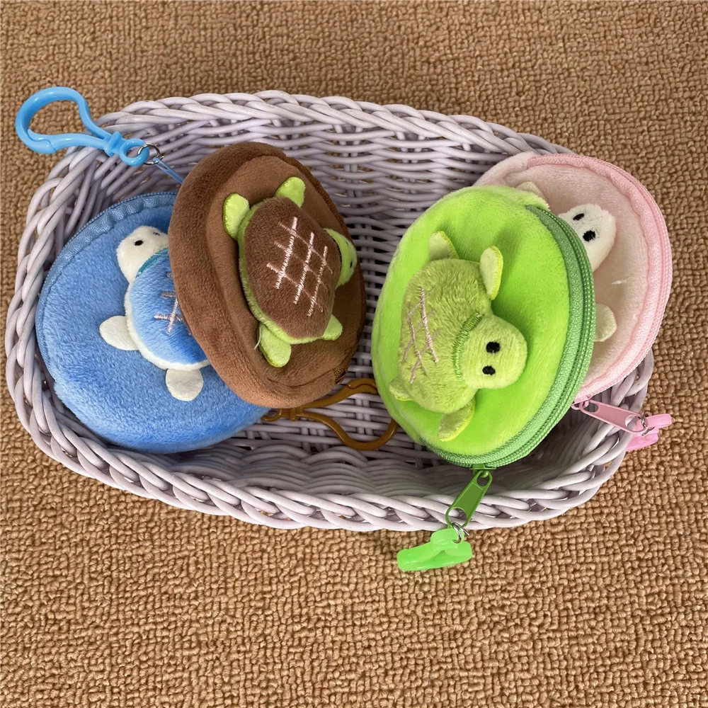 4Colors , Cute Little 8CM Tortoise Small Coin Bag , Key Chain Pendant Pocket Coin Wallet Pouch