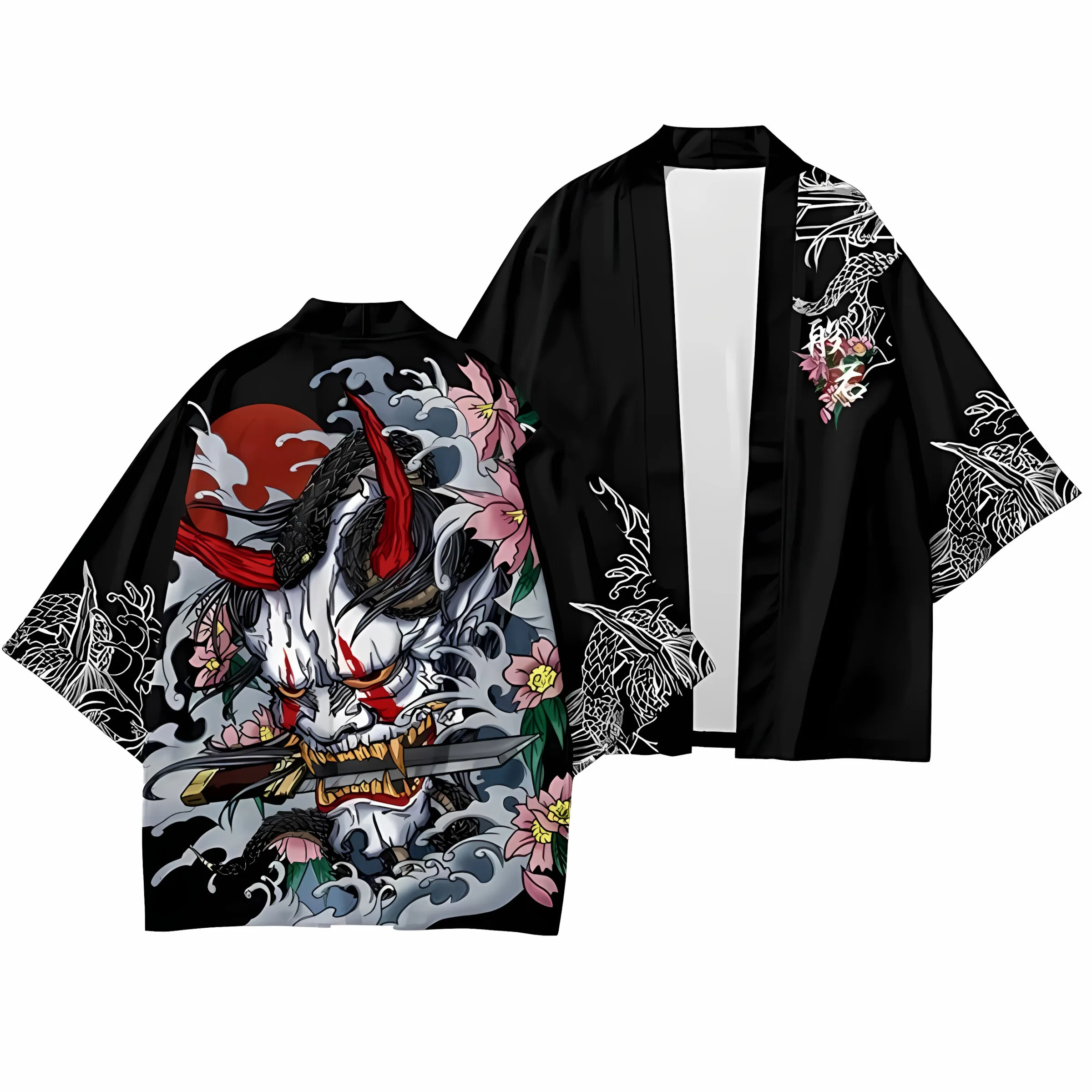 2026 Summer New Men's Kimono with 3D Pattern Print for Street Casual Fashion Comfortable Soft Breathable thumbnail 3