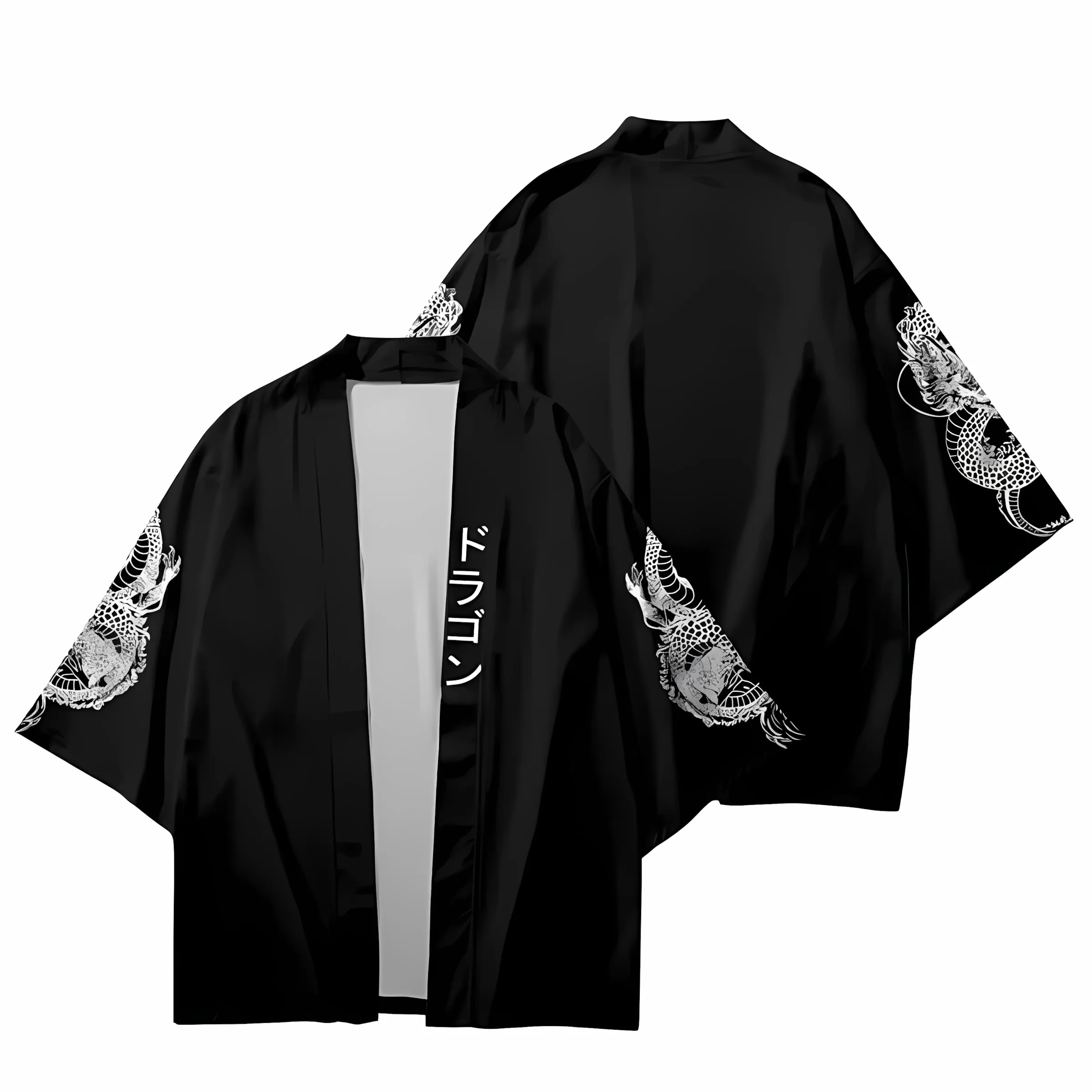 2026 Summer New Men's Kimono with 3D Pattern Print for Street Casual Fashion Comfortable Soft Breathable