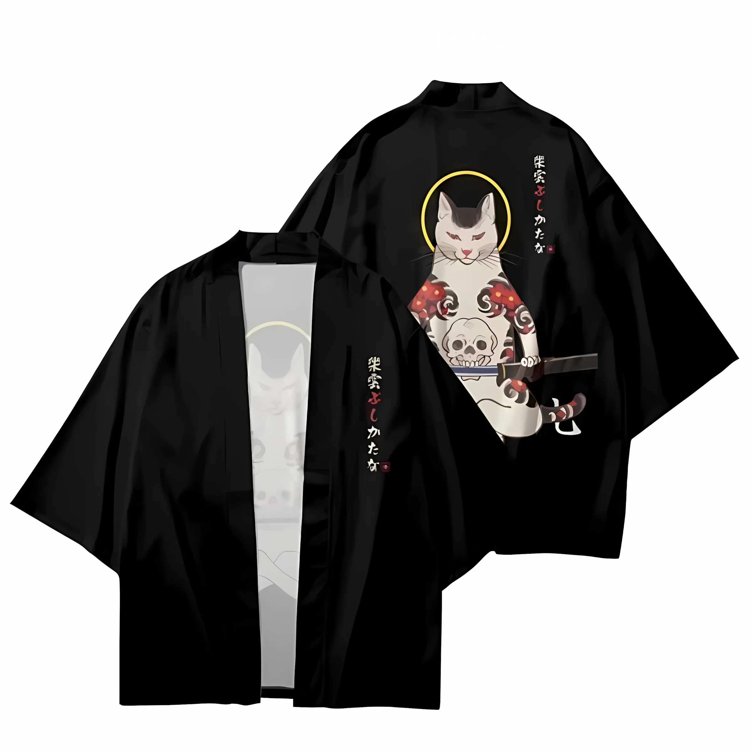2026 Summer New Men's Kimono with 3D Pattern Print for Street Casual Fashion Comfortable Soft Breathable thumbnail 2