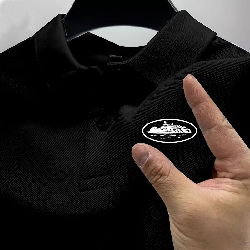 New Men's Business Casual Short Sleeved Polo Shirt, Fashionable, Breathable, Comfortable and Versatile Top men t shirts