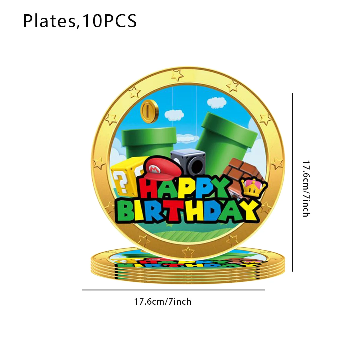 Kids Birthday Decoration Disposable Tableware Super Mario Cups Plates Balloons Baby Shower Birthday Party Gift Toys thumbnail 5