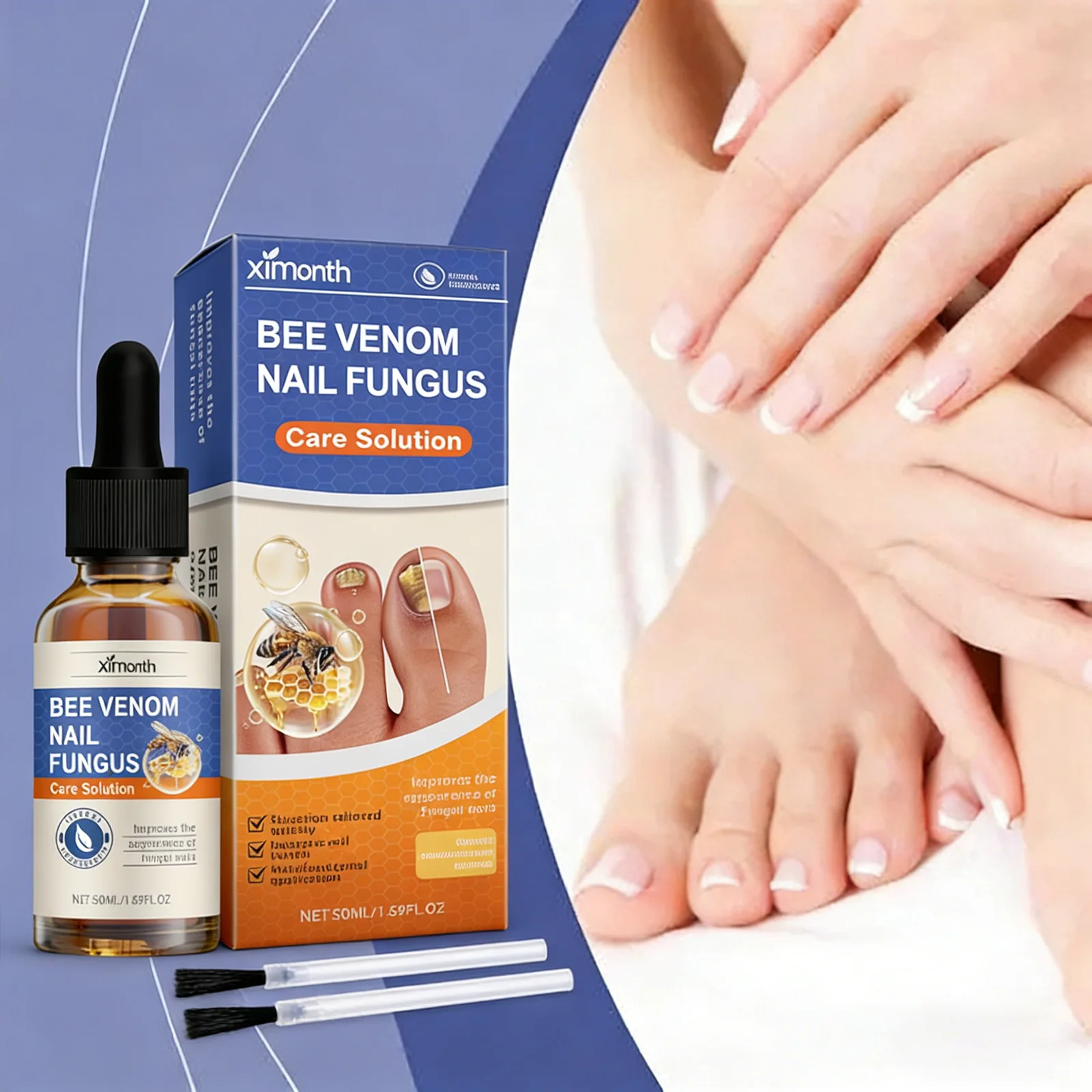 Nail Fungus Care Solution Anti-Infection Onychomycosis Repair Damaged Cracked Hand Foot Nail Manicureed Health Care Essence 50ml thumbnail 2