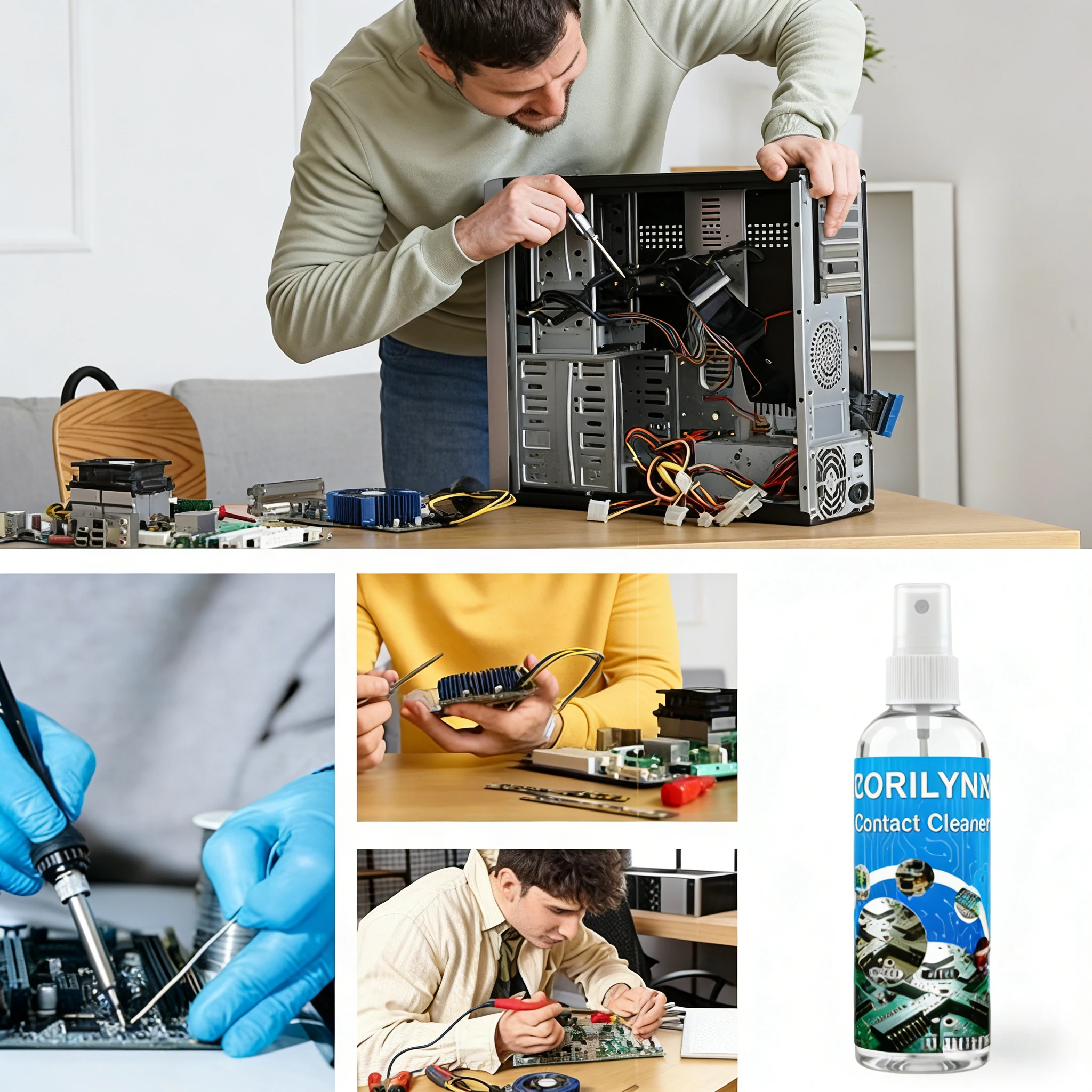 130ml Electronic Contact Cleaner Spray Fast Drying No Residue Formula for Circuit Board PC Laptop Precision Cleaning Zorilynx thumbnail 3