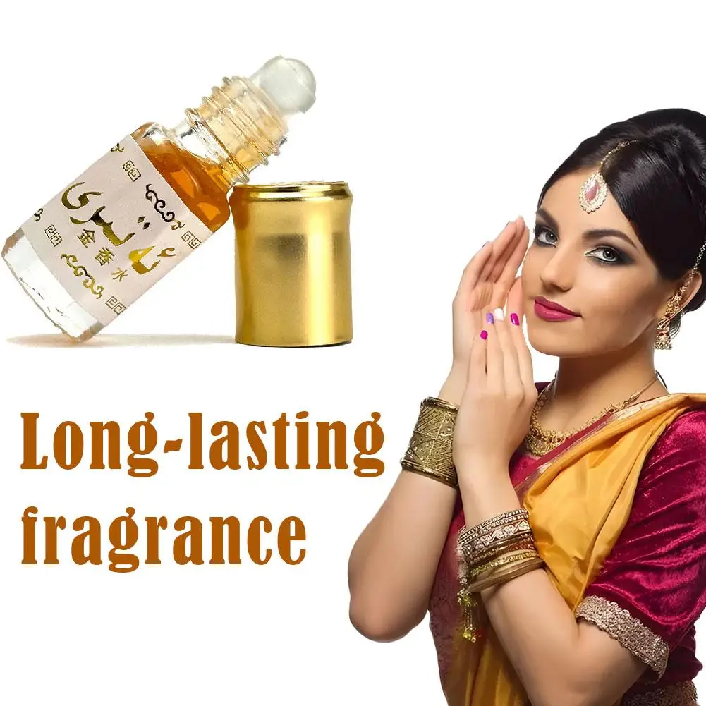 Arabian Gold Perfume Oil Roll On Bottle Long Lasting Fragrance Body Perfume Unisex Portable Long Lasting Scent Body Fragrance thumbnail 4