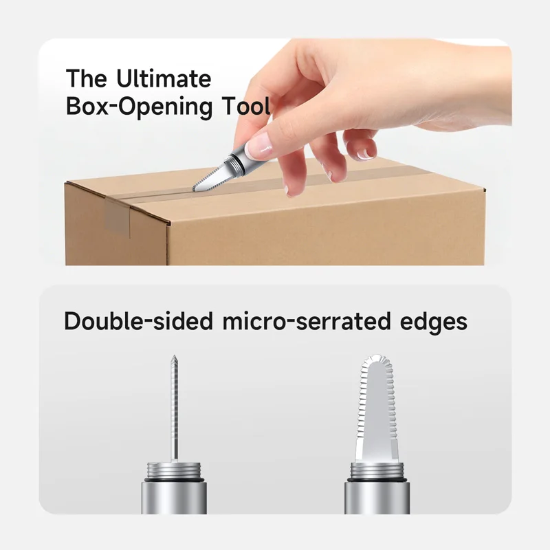 Hagibis Box Cutter SIM Card Tray Removal Tool Eject Pin Portable Keychain Box Opener Reset Tools Package Opener Serrated Blade thumbnail 4