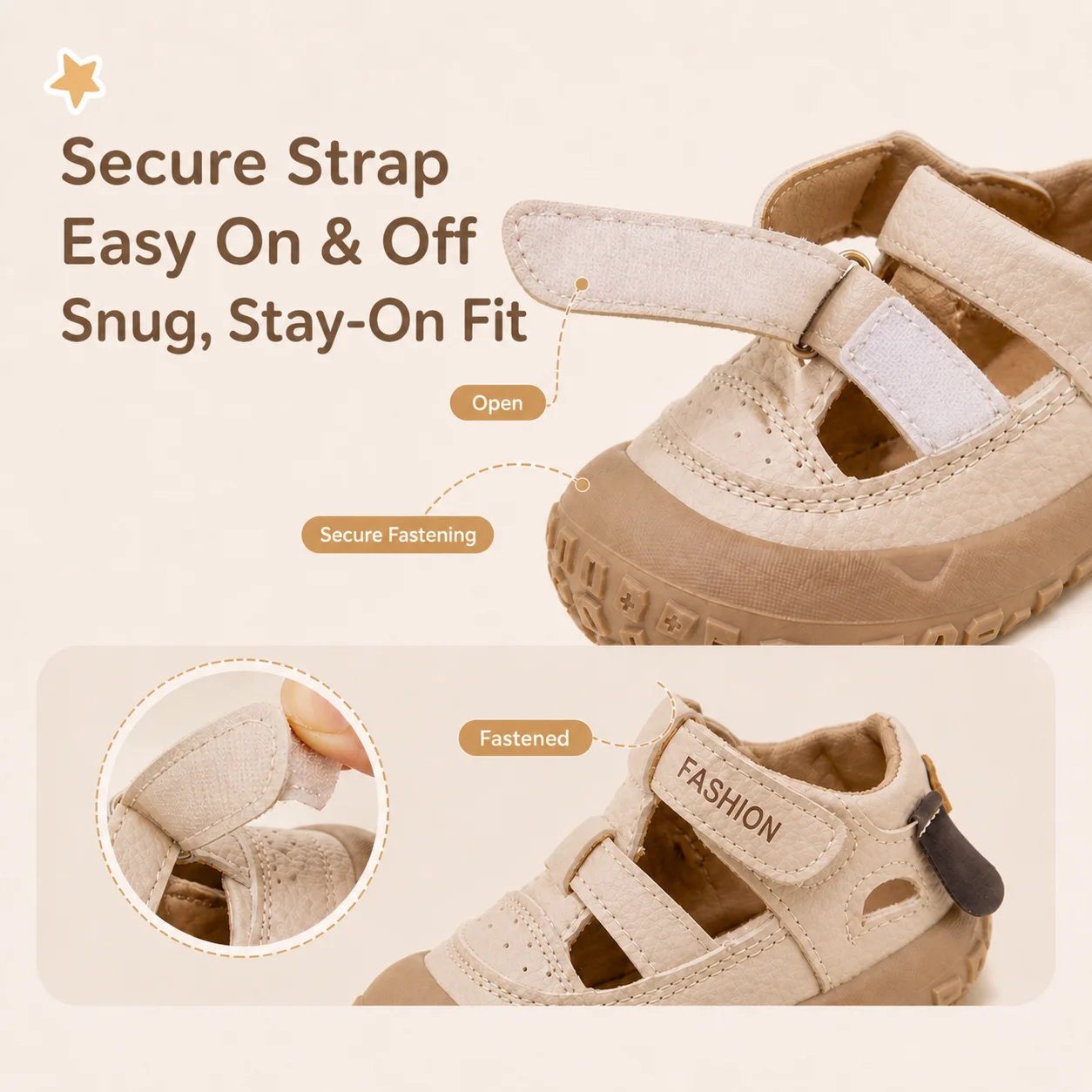 PU Leather Summer Sandals For Children Cute Dog Boy's Girl's Sandals Anti-slippery Ergonomics Barefoot Sandals For Children thumbnail 5