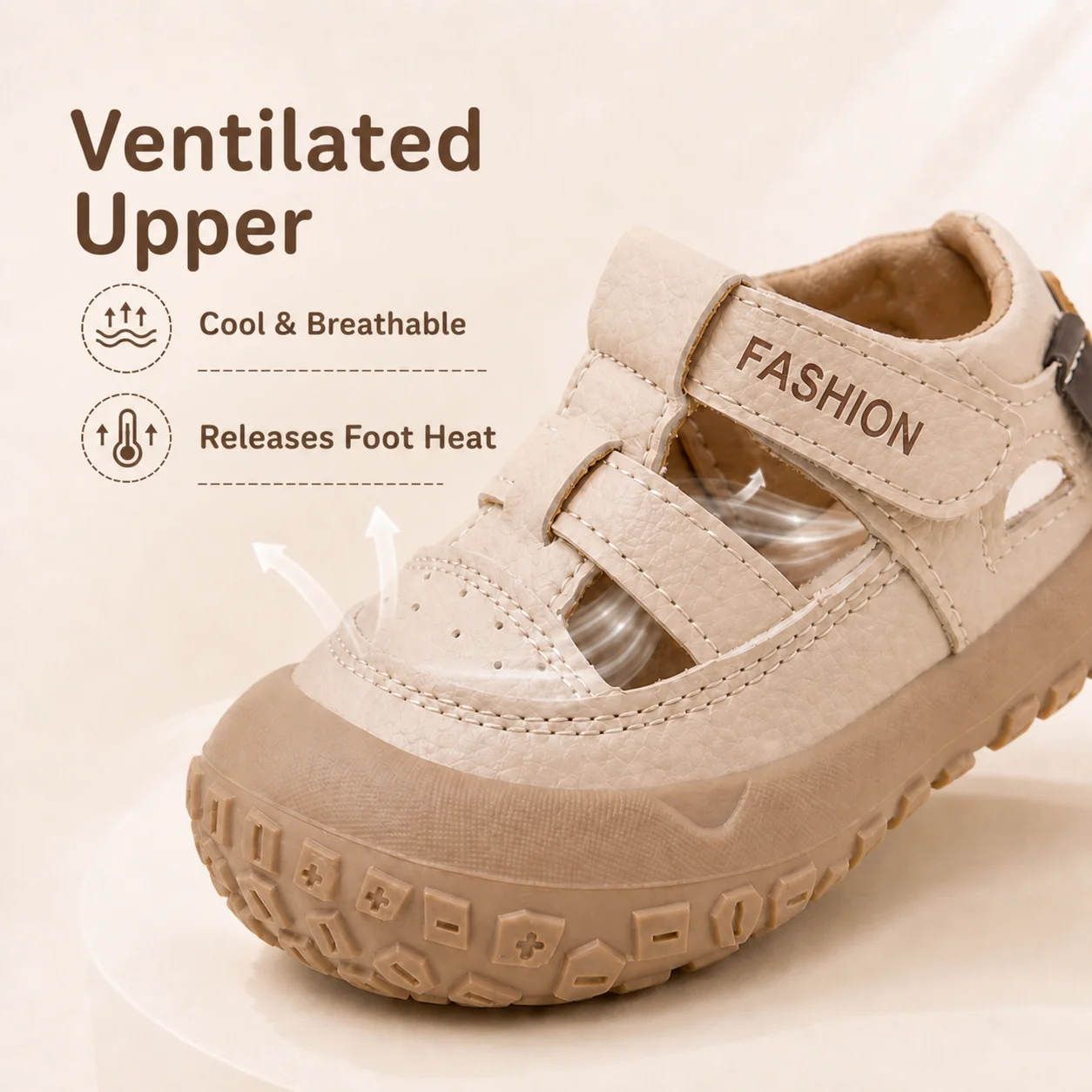 PU Leather Summer Sandals For Children Cute Dog Boy's Girl's Sandals Anti-slippery Ergonomics Barefoot Sandals For Children thumbnail 2