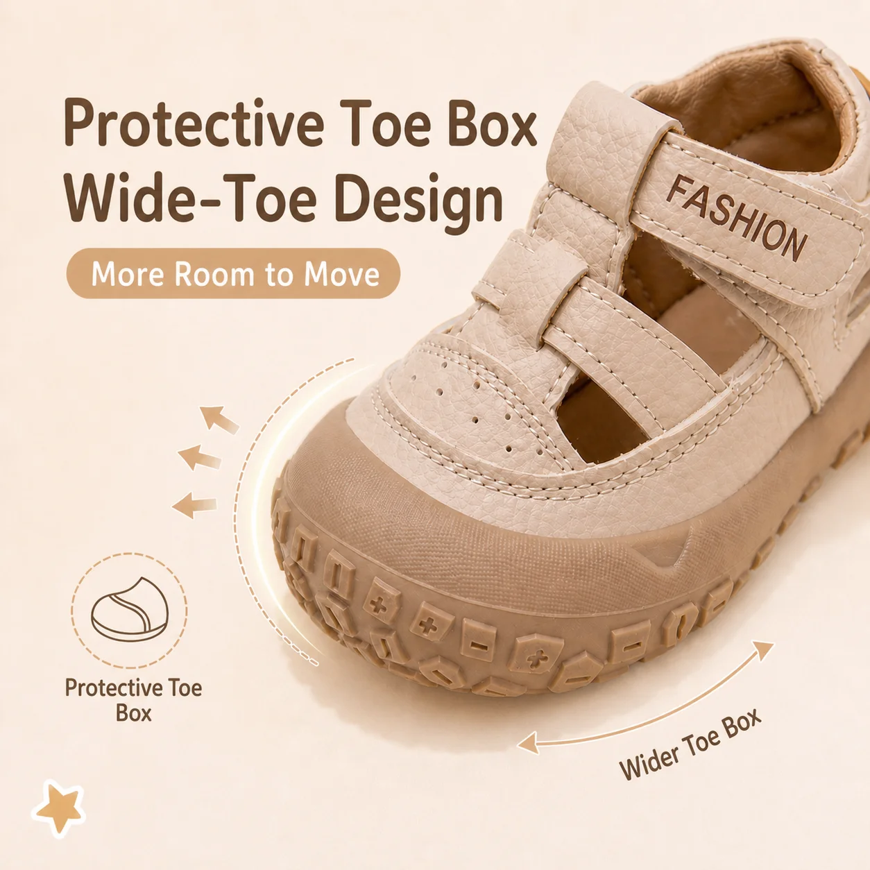 PU Leather Summer Sandals For Children Cute Dog Boy's Girl's Sandals Anti-slippery Ergonomics Barefoot Sandals For Children thumbnail 4