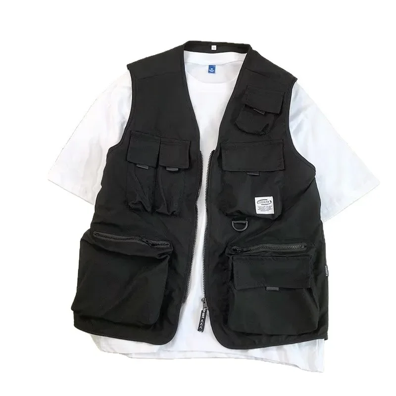 American High Street Fashion Brand Multi-Pocket Workwear Tactical Vest Unisex Loose Versatile Vest Jacket for Men And Women thumbnail 4