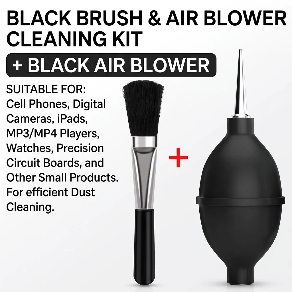 9-in-1 Cleaning Kit & 4-Size S/M/L/XL Air Blower, Soft Brush Portable Cleaner for Camera, Phone, Laptop & Screen Dust Removal thumbnail 3