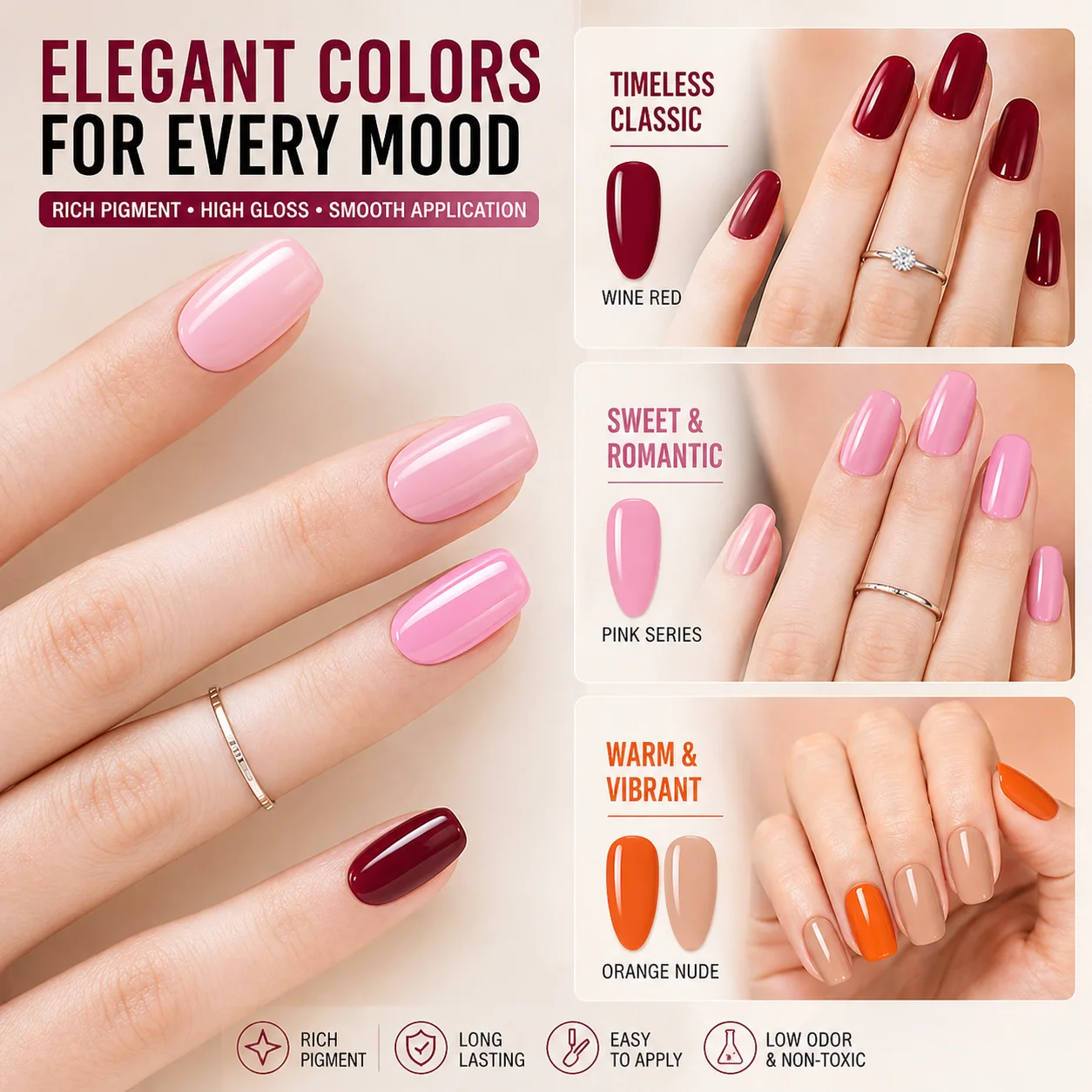 36 Colors Peel Off Nail Polish Set Quick Dry Long Lasting High Gloss Non Toxic Odorless Manicure Easy Remove Gel Style Nail Art thumbnail 4