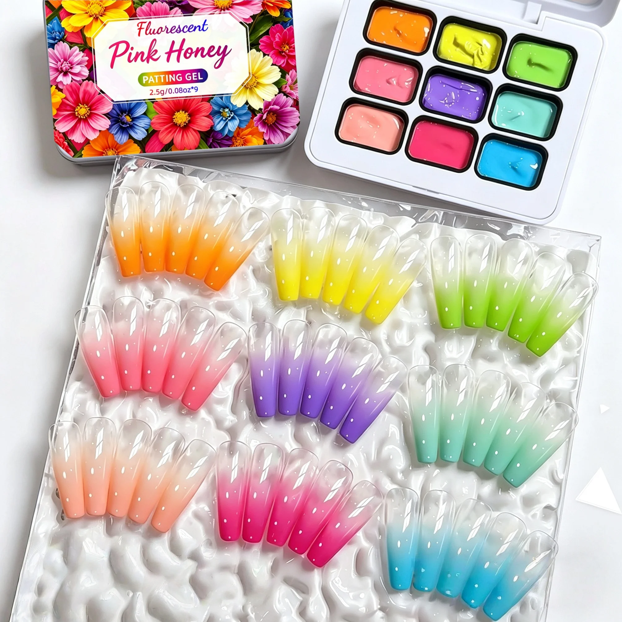 1pc 9-color solid nail polish pat gel painting gradient bright glue nail art creation decoration salon UV&LED DIY summer popular thumbnail 2