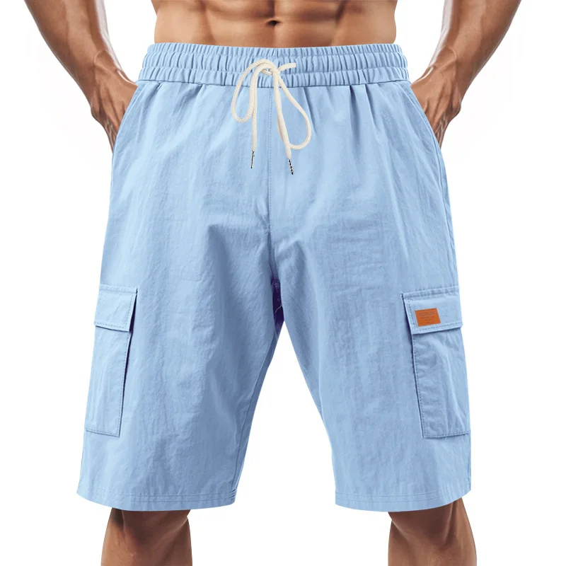 2026 New Men Loose Cargo Shorts With Pockets Fashion Beach Streetwear Sports Casual Shorts Running Short Pants thumbnail 4
