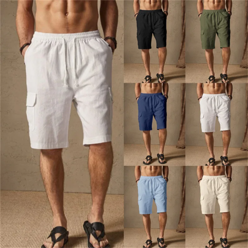 2026 New Men Loose Cargo Shorts With Pockets Fashion Beach Streetwear Sports Casual Shorts Running Short Pants thumbnail 2