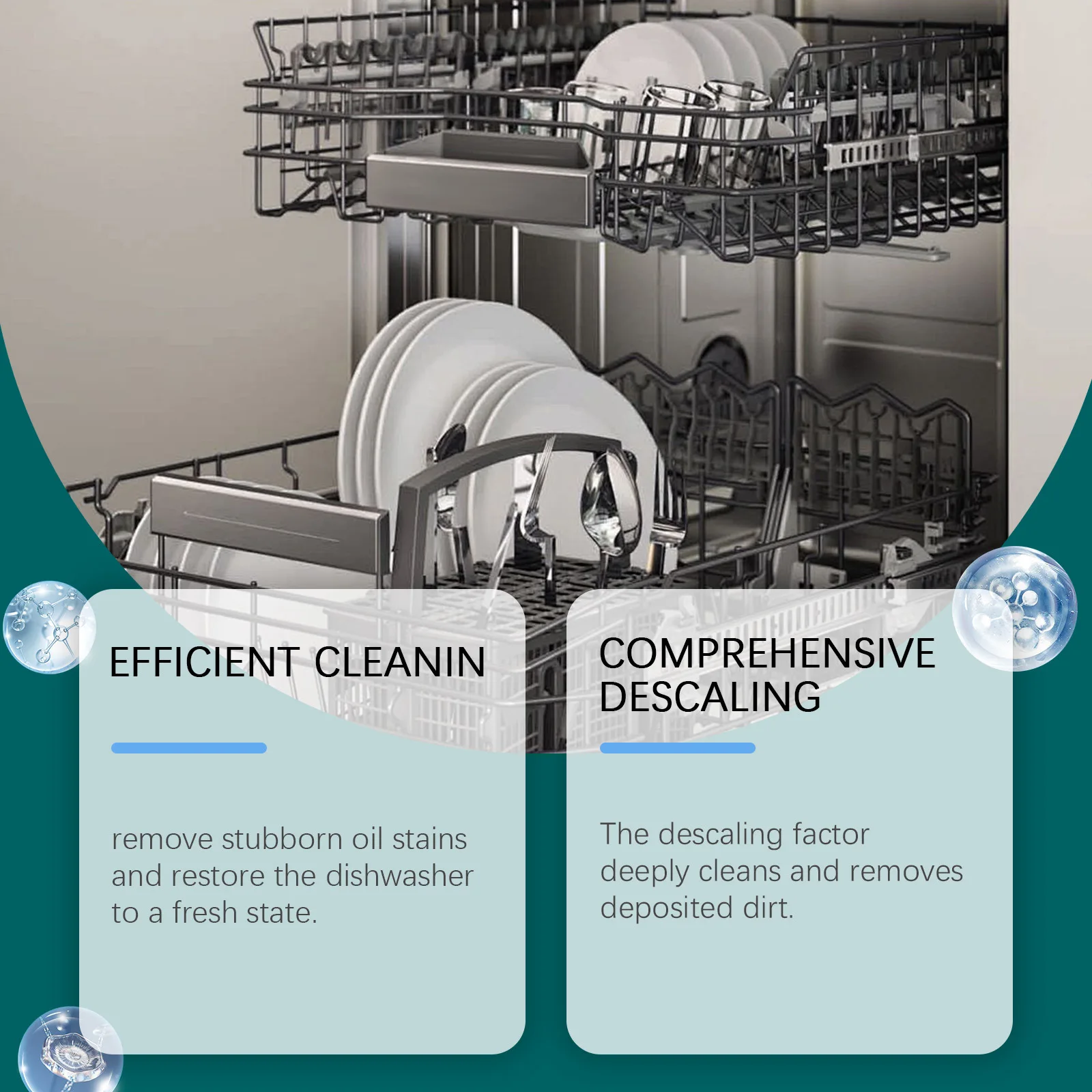 Dishwasher Cleaning Tablets Gentle and Effective for Removing Scale in Portable Household Kitchen Dishwasher Cleaning Tablets thumbnail 3