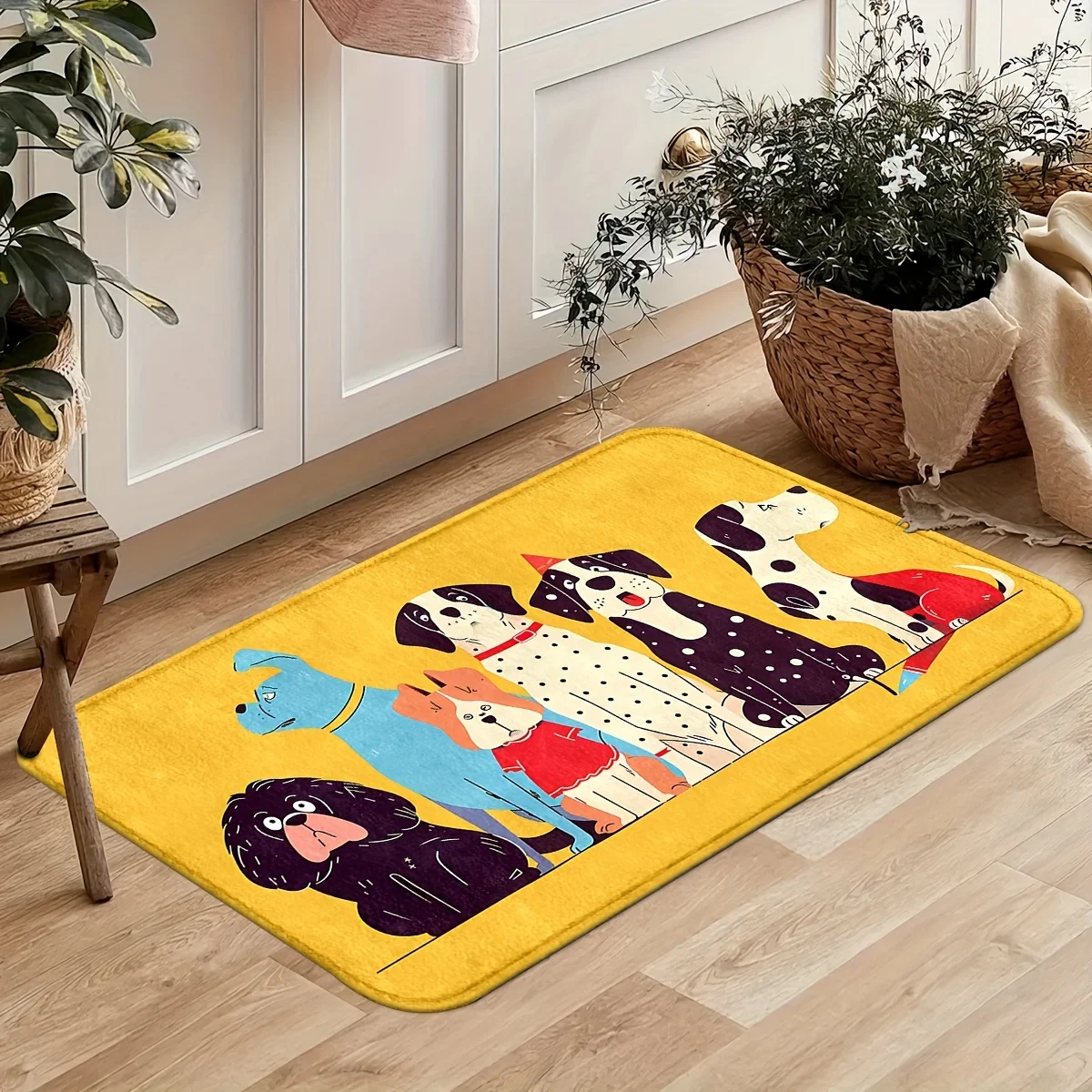 VIKAMA Fun Dog Kitchen Floor Mat Anti-Fouling Easy-To-Clean Floor Mat Dining Aisle Carpet Entrance Door Mat Home Decor thumbnail 4