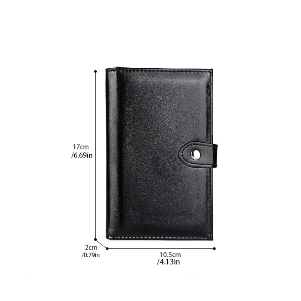 Simple Card Holder PU Leather Passport Bag Passport Cover Ticket Holder Travel Wallet Purse Card Case Passport Clip Men thumbnail 5