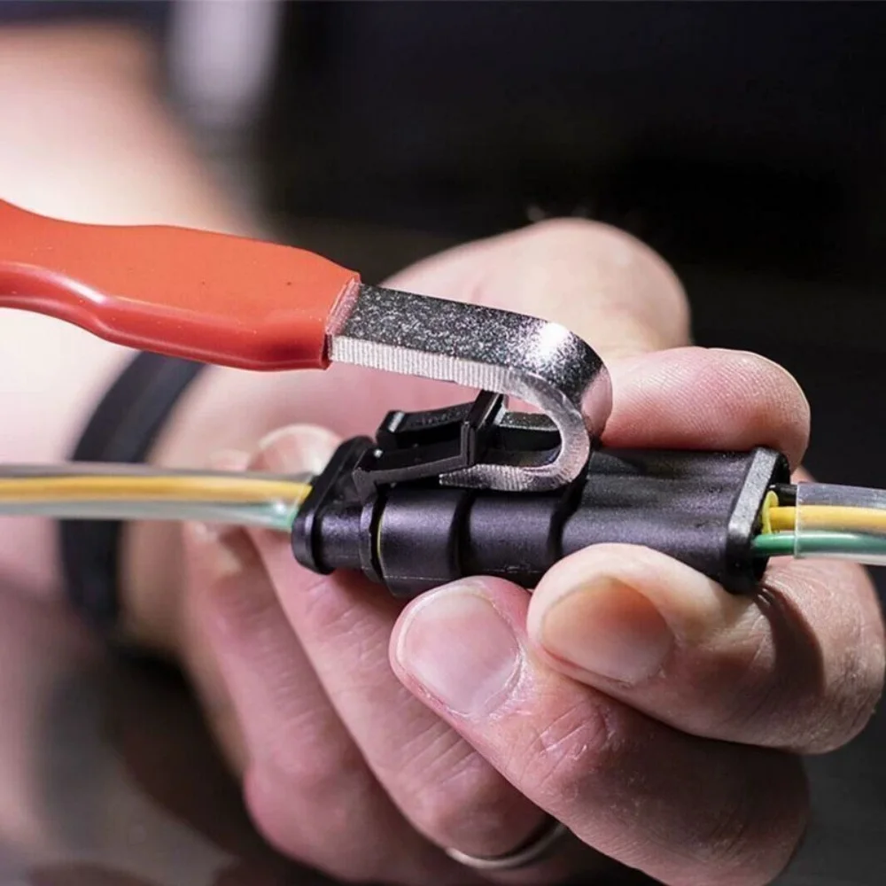 Automotive Electrical Terminal Connector Separator Removal Tool Double Headed Wire Breaking Pliers Car Repai Wiring Hand Tools thumbnail 3
