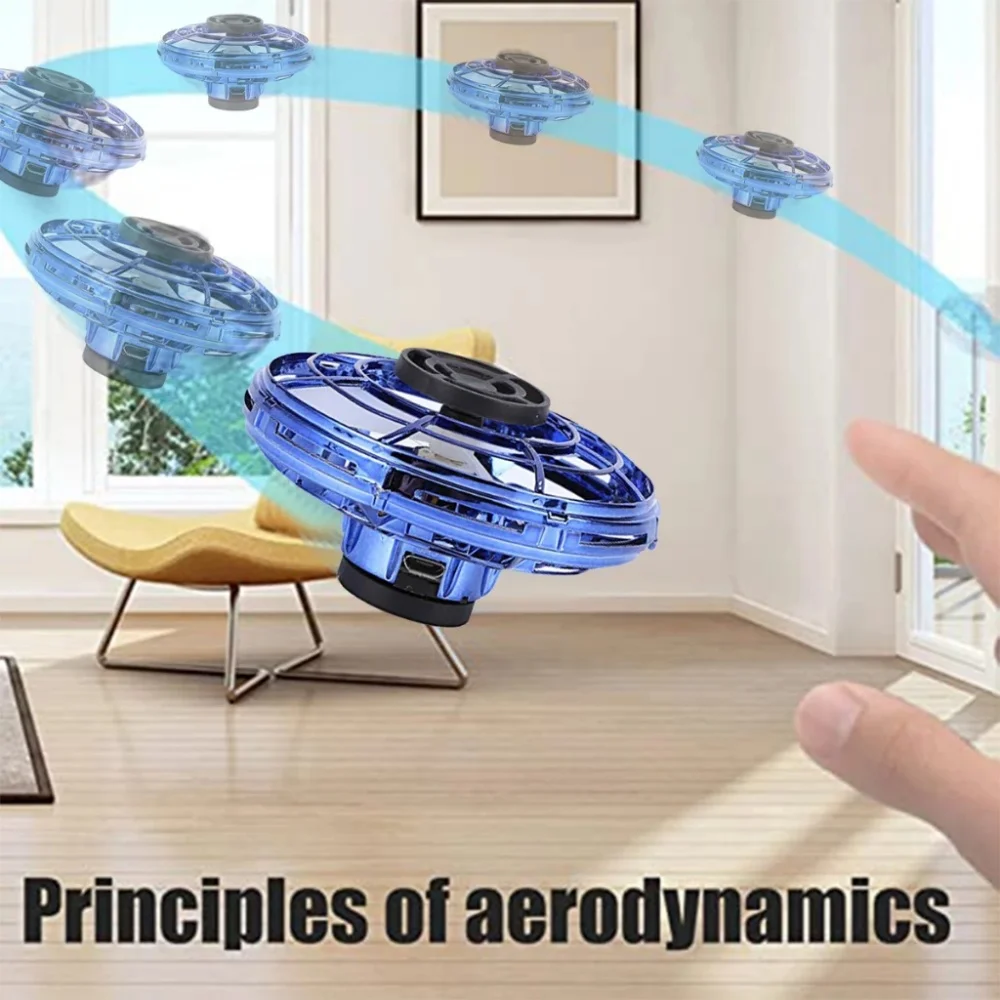 Flying Ball Toys Magic Ball Flying Spinner Flight Gyro Mini UFO Fingertip Drone Aircraft Induction Gyroscope Decompression Toys thumbnail 2