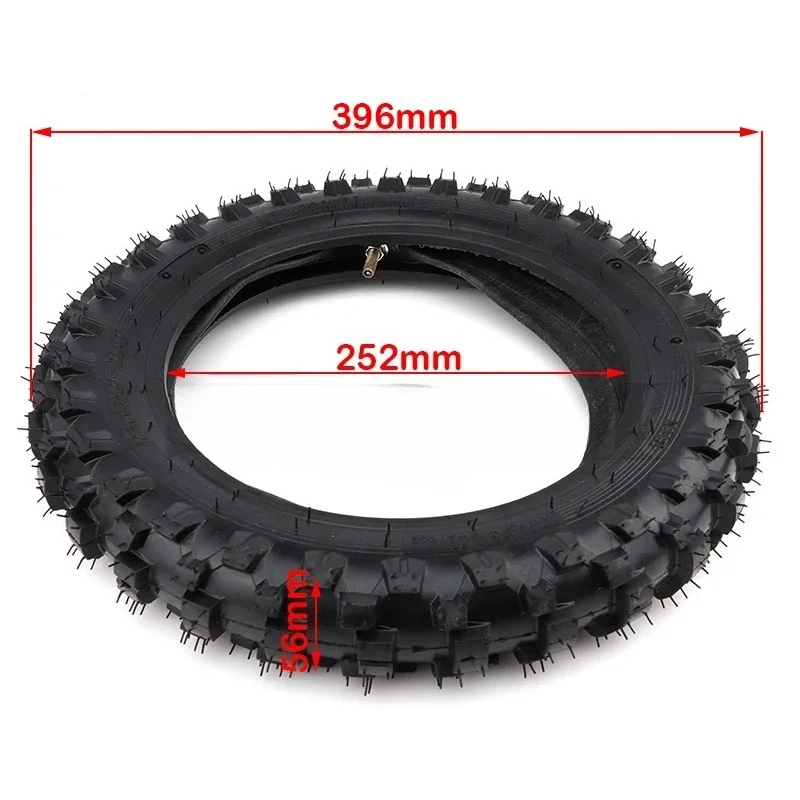 10inch Motorcycle Tire 2.50-10 Front Rear Wheel Tire Outer Tyre with Inner Tube for Motocross Dirt Pit Bike thumbnail 4