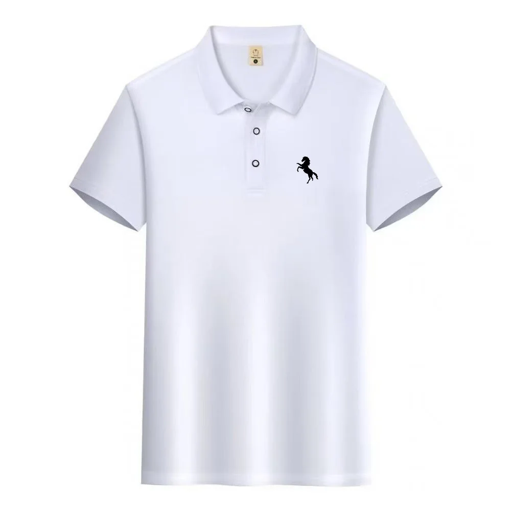 Men's flip collar anti filling polo shirt, casual business fashion, slim fit polo shirt, new summer 2026