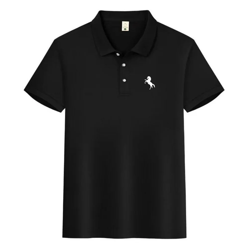 Men's flip collar anti filling polo shirt, casual business fashion, slim fit polo shirt, new summer 2026 thumbnail 4