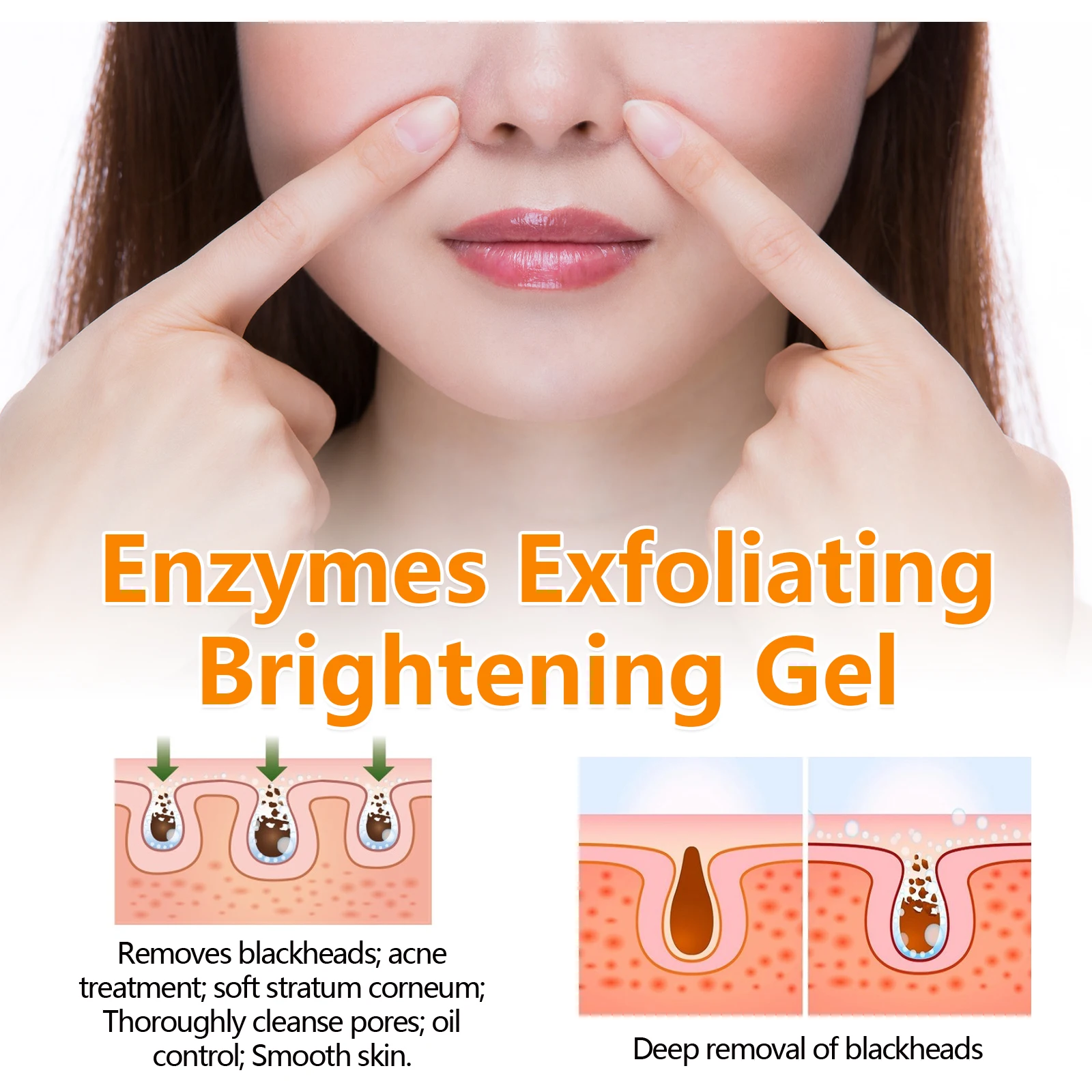 Blackhead Remover Gel Exfoliating Cleansing Gel Deep Pore Cleanser Remove Dead Skin Oil Control Shrink Pores Facial Skin Care thumbnail 2