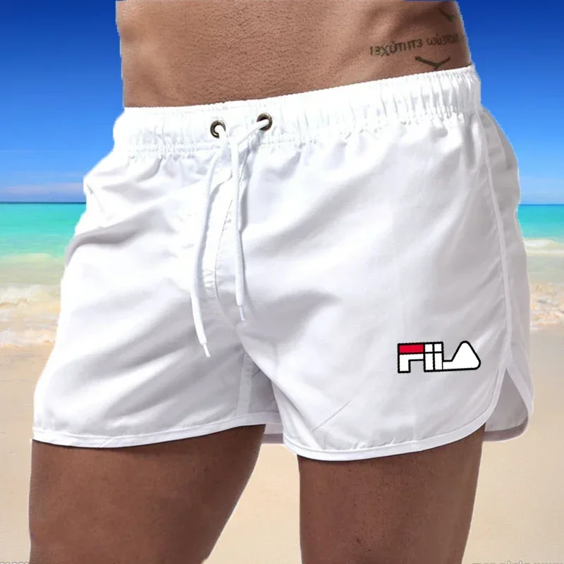 2026 Men's Multi-color Printed Quick-Dry Breathable Beach Shorts, Three-row Elasticated Design Casual Sports Shorts