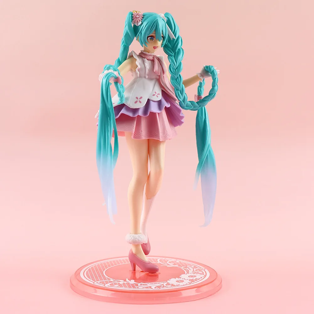Hot Kawaii Girl Hatsune Miku Anime Figure Fashion Subclture Miku Action Figure Birthday Gift PVC Collection Model Doll Toys thumbnail 3