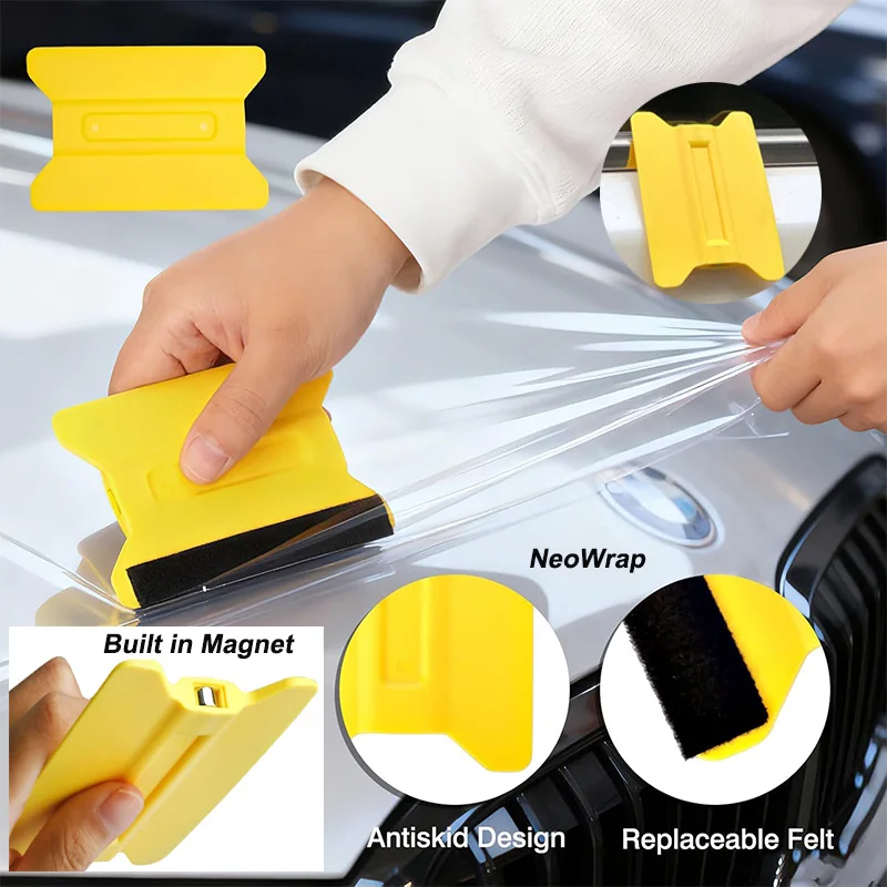Car Vinyl Wrap Tool Kits Covering Vinyl Spatula Foiling Set Scraper for Window Tint Wrapping Squeegee Tools Car Accessories thumbnail 2