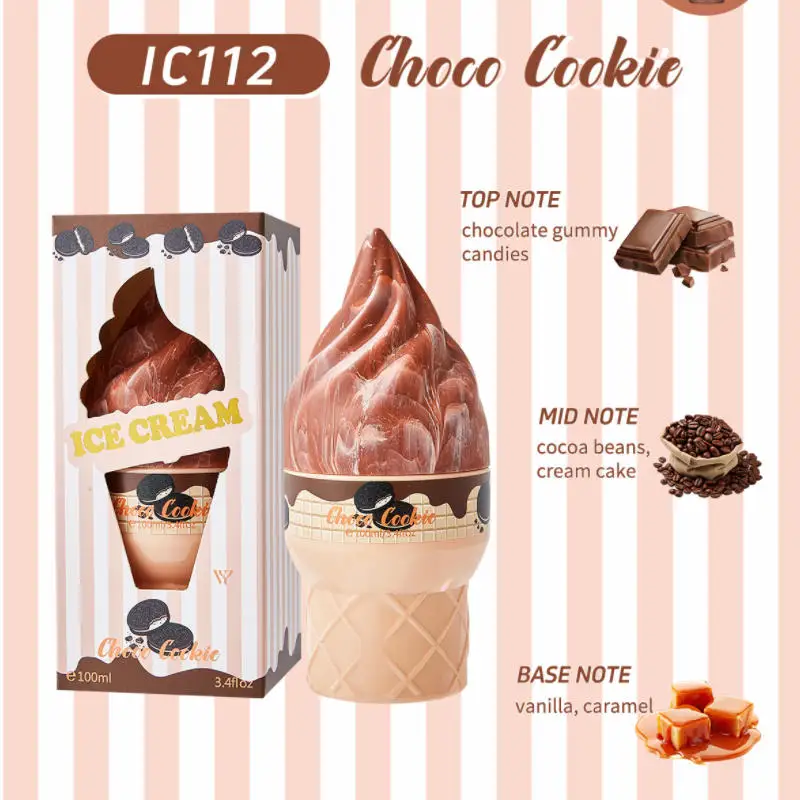 Gourmet Dessert Perfume Spray,Chocolate Cookie/Cotton Candy/Caramel Popcorn Fragrance Mist,Sweet Women Strawberry Vanilla Scent thumbnail 4