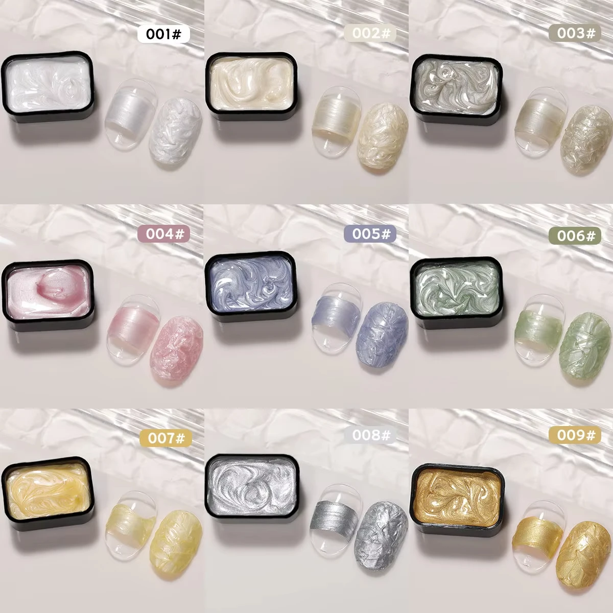 1pc 9-color new popular color patting gel gradient color semi permanent UV&LED gel nail art creation salon DIY thumbnail 4