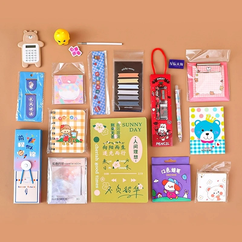 5pcs Lucky Random Stationery Set Clearance Preferential Gel Pen Sticker Eraser Sticky Notes Kawaii Stationery School Supplies thumbnail 3